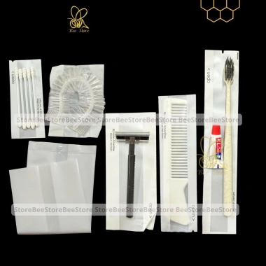 Bộ 100 Bàn chải Thân thiện + Kem Đỏ + Túi Trắng cho khách sạn 3 sao - Giá 189.000đ