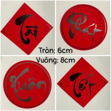 Bộ 100 chữ thư pháp vuông tròn sét - Thư pháp trang trí, giá ưu đãi 25.000đ