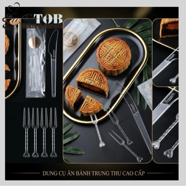 Bộ 100 dao nĩa cắt bánh trung thu cao cấp - Giá chỉ 70.000₫, giảm từ 85.400₫