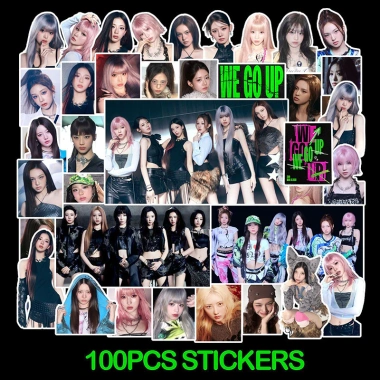 Bộ 100 miếng dán KPOP BABYMONSTER GO UP – Hình dán nhật ký, hành lý, giá 63.720 VND
