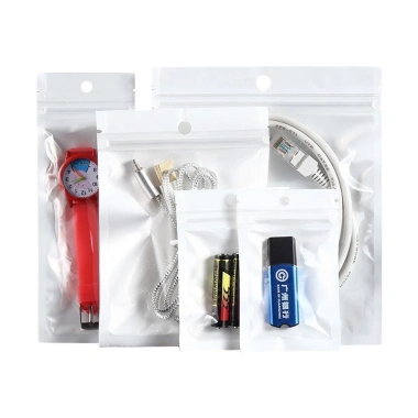 Bộ 100 túi zip trắng cao cấp - Đựng đồ an toàn, lỗ treo tiện lợi, giá 37.000₫ 5