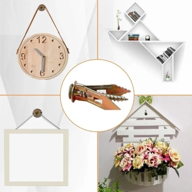 Bộ 100 vít neo vách thạch cao - Không cần khoan, treo rèm, gương, khung ảnh nhanh chóng, chắc chắn, giá 45.000đ 4