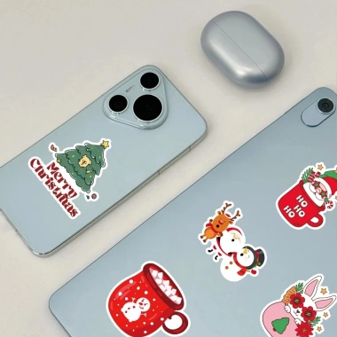 Bộ 10/20/50 hình dán Giáng sinh Noel cute – Trang trí xe, laptop, nón bảo hiểm, giá chỉ 14.868 VND 5