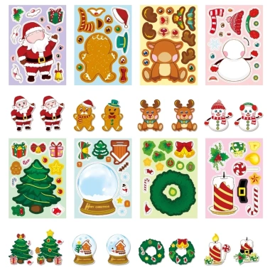 Bộ 10/20/50 hình dán Giáng sinh Noel cute – Trang trí xe, laptop, nón bảo hiểm, giá chỉ 14.868 VND 7