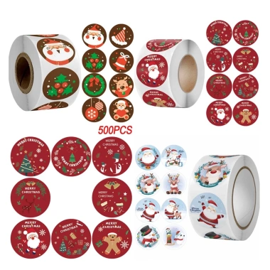 Bộ 10/20/50 hình dán Giáng sinh Noel cute – Trang trí xe, laptop, nón bảo hiểm, giá chỉ 14.868 VND 8