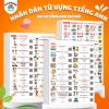 Bộ 1.084 nhãn dán sticker từ vựng tiếng Anh cho bé - học qua tình huống hàng ngày, kèm file nghe, giá ưu đãi 45.000 VND