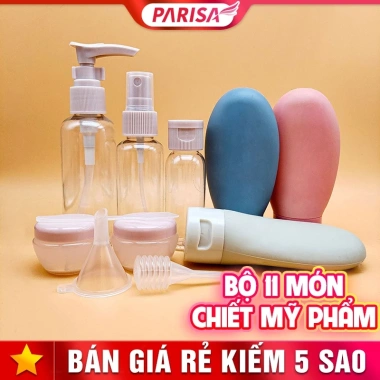 Bộ 11 Món PRO Chiết Mỹ Phẩm Du Lịch Nhỏ Gọn - Tiết Kiệm 16% Chỉ 75.325₫