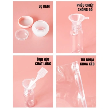 Bộ 11 Món PRO Chiết Mỹ Phẩm Du Lịch Nhỏ Gọn - Tiết Kiệm 16% Chỉ 75.325₫