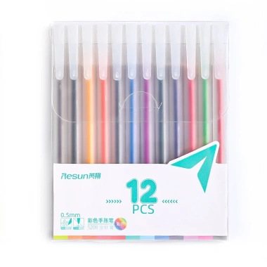 Bộ 12 bút Gel Jinhua 0.5mm - Nhiều màu, thiết kế đẹp, giá ưu đãi 45.000 VND