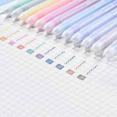 Bộ 12 Bút Gel Màu Kawaii – Viết Bi Trường Học, Nhật Ký, Văn Phòng, Giá chỉ 73.700₫