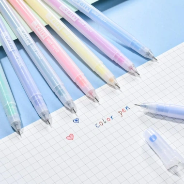 Bộ 12 Bút Gel Màu Kawaii – Viết Bi Trường Học, Nhật Ký, Văn Phòng, Giá chỉ 73.700₫