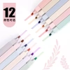 Bộ 12 bút highlight graffiti pastel hình vuông, nhiều màu, đầu mềm, chỉ 25.000₫