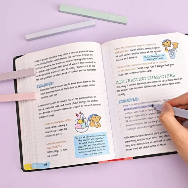 Bộ 12 bút highlight graffiti pastel hình vuông, nhiều màu, đầu mềm, chỉ 25.000₫ 5