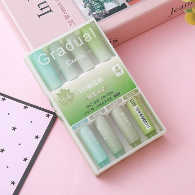 Bộ 12 bút highlight graffiti pastel hình vuông, nhiều màu, đầu mềm, chỉ 25.000₫ 8