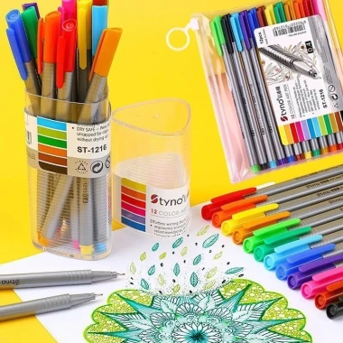 Bộ 12 bút lông kim 0.4mm Vẽ tranh, manga, bullet journal chuyên nghiệp - Giá 40.000₫