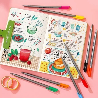 Bộ 12 bút lông kim 0.4mm Vẽ tranh, manga, bullet journal chuyên nghiệp - Giá 40.000₫