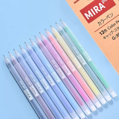 Bộ 12 Bút Mực Gel Pastel 0.5mm - Viết mượt, vẽ, bullet journal, học sinh - 36.000₫