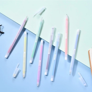 Bộ 12 Bút Mực Gel Pastel 0.5mm - Viết mượt, vẽ, bullet journal, học sinh - 36.000₫