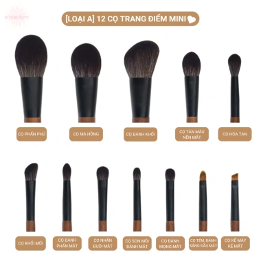 Bộ 12 Cọ Trang Điểm Mini KIYE Chuyên Nghiệp Tiện Lợi Kèm Túi Đựng Giá Ưu Đãi 238.600₫ 8 Bộ 12 Cọ Trang Điểm Mini KIYE Chuyên Nghiệp Tiện Lợi Kèm Túi Đựng Giá Ưu Đãi 238.600₫ 8