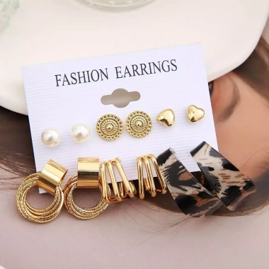 Bộ 12 Đôi Hoa Tai Vintage Đinh Tai Nữ - Phong Cách Độc Đáo, Cao Cấp, Giá 53.580₫