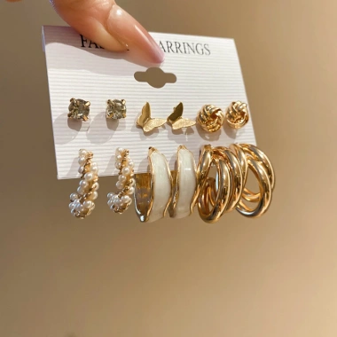 Bộ 12 Đôi Hoa Tai Vintage Đinh Tai Nữ - Phong Cách Độc Đáo, Cao Cấp, Giá 53.580₫
