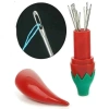 Bộ 12 kim khâu quần áo không cần xỏ chỉ - hộp đựng hình quả ớt tiện lợi 4