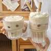 Bộ 12 Ly Thủy Tinh 320ml Đáy Khía Hai Tầng - Dùng Cà Phê, Sinh Tố, Trà Sữa, Giá Ưu Đãi 79.000đ 7