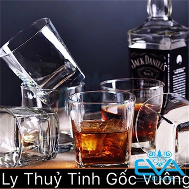 Bộ 12 Ly Thủy Tinh Góc Vuông 195ml - Uống Trà Đá Sang Trọng, Giá 109.000 VNĐ