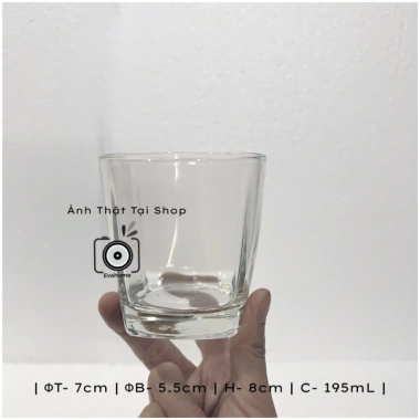 Bộ 12 Ly Thủy Tinh Góc Vuông 195ml - Uống Trà Đá Sang Trọng, Giá 109.000 VNĐ