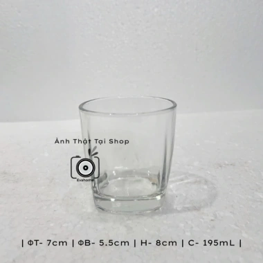 Bộ 12 Ly Thủy Tinh Góc Vuông 195ml - Uống Trà Đá Sang Trọng, Giá 109.000 VNĐ