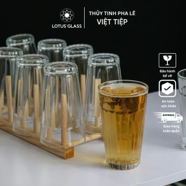 Bộ 12 ly thủy tinh Việt Tiệp VTC 55 360ml – Dày dặn, cổ điển, cốc Liên Xô, Giá chỉ 129.000₫