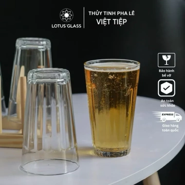 Bộ 12 ly thủy tinh Việt Tiệp VTC 55 360ml – Dày dặn, cổ điển, cốc Liên Xô, Giá chỉ 129.000₫
