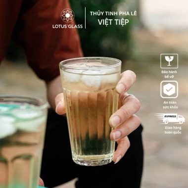 Bộ 12 ly thủy tinh Việt Tiệp VTC 55 360ml – Dày dặn, cổ điển, cốc Liên Xô, Giá chỉ 129.000₫
