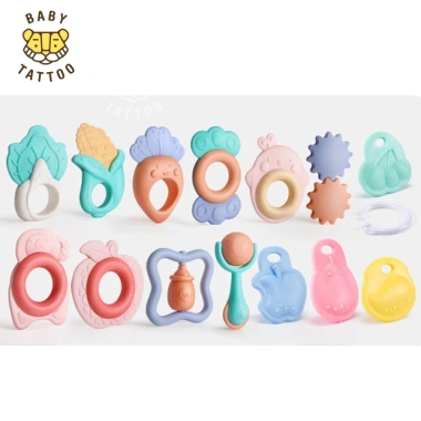 Bộ 12 món đồ chơi gặm nướu BABY TATTOO – giảm mút tay, rèn luyện nhai, giá 390.000₫