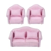 Bộ 12 Sofa Đơn Đôi Nhỏ Gọn Nội Thất Búp Bê, Gối Mềm, Trang Trí 493.900đ