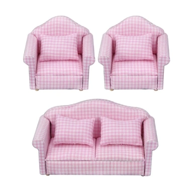 Bộ 12 Sofa Đơn Đôi Nhỏ Gọn Nội Thất Búp Bê, Gối Mềm, Trang Trí 493.900đ