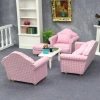 Bộ 12 Sofa Đơn Đôi Nhỏ Gọn Nội Thất Búp Bê, Gối Mềm, Trang Trí 493.900đ 9