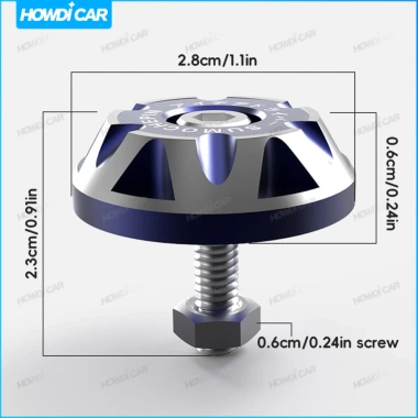 Bộ 1/2 Tái Trang Bị Nắp Vít 6mm Lỗ Phụ Kiện Biển Số Chống Trộm Đỡ Bu Lông Xe Cộ 2