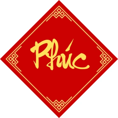Bộ 12 tem Tết cổ điển hình thoi - Decal chống nước, giá ưu đãi 17.000đ