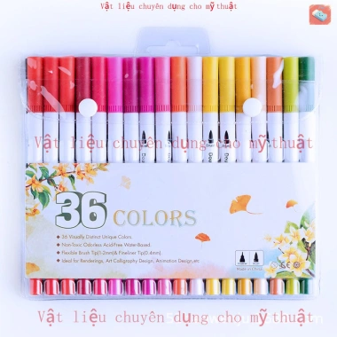 Bộ 12/24/36/48 bút Dual Brush Pen Fineliner VP09 - Calligraphy, Bullet Journal, Giảm giá 18% chỉ 54.600 VND 9