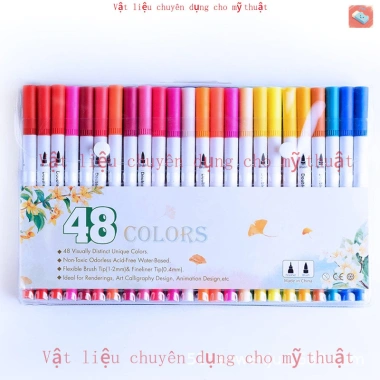 Bộ 12/24/36/48 bút Dual Brush Pen Fineliner VP09 - Calligraphy, Bullet Journal, Giảm giá 18% chỉ 54.600 VND 10