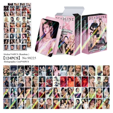 Bộ 124 thẻ Blackpink Photocards LOMO Holographic Rose, Jennie, Lisa - Giá ưu đãi 38.500₫