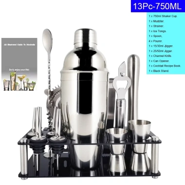 Bộ 13 Dụng Cụ Pha Chế Cocktail Thép Không Gỉ 600/750ml Đứng Giá Ưu Đãi 410k 10 Bộ 13 Dụng Cụ Pha Chế Cocktail Thép Không Gỉ 600/750ml Đứng Giá Ưu Đãi 410k 10