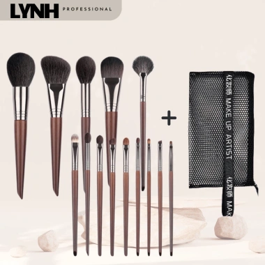 Bộ 14 cọ lông thú LYNH PROFESSIONAL - túi lưới, mềm mịn, bám phấn, chỉ 290.000₫