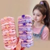 Bộ 15 dây buộc tóc bé gái co giãn, đuôi ngựa đa màu, giá chỉ 60.500₫ 2