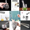 Bộ 15 Shaker Cocktail Thép không gỉ 750ml Đen và Vàng hồng - Chân đế sang trọng, không gỉ, giá ưu đãi 315.000₫ 9