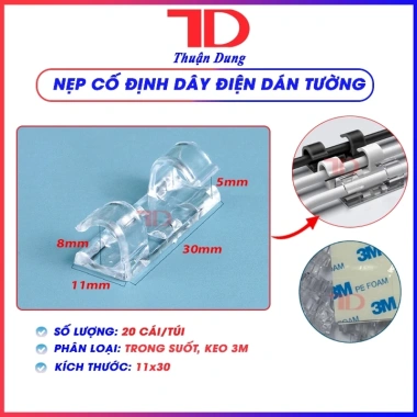 Bộ 16-20 Nẹp Dán Tường Cố Định Dây Điện, Kẹp Giữ Cáp Sạc Keo 3M - Giá 14.000đ 3 Bộ 16-20 Nẹp Dán Tường Cố Định Dây Điện, Kẹp Giữ Cáp Sạc Keo 3M - Giá 14.000đ 3