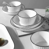 Bộ 16 chén bát sứ văn dọc, trắng viền đen sang trọng - 319.000đ | Dieulinhshop 7
