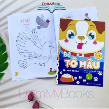 Bộ 16 quyển sách tô màu song ngữ Anh Việt cho bé từ 3 đến 5 tuổi, kèm hộp sáp 12 màu + túi - Giá ưu đãi 79.000₫ 8