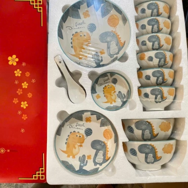 Bộ 17 món tô chén dĩa có hộp - Quà tặng công ty, 8/3, 20/10, tân gia, lễ, tất niên, Tết, giá ưu đãi 177.000đ 7